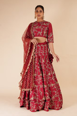 Red Lehenga Set1262 video